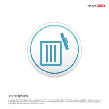 Delete icon - white circle button Stockillustratie