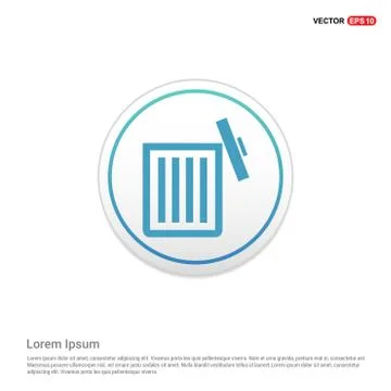 Delete icon - white circle button Illustrazione stock