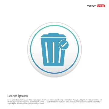 Delete icon - white circle button Illustrazione stock