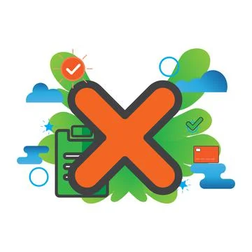 Delete illustration. Flat vector icon. can use for, icon design element,ui, w Stock Illustration