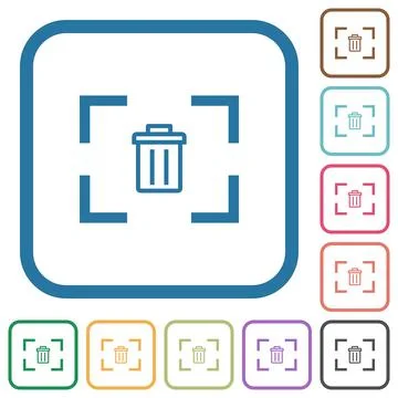 Delete image from camera simple icons Illustrazione stock