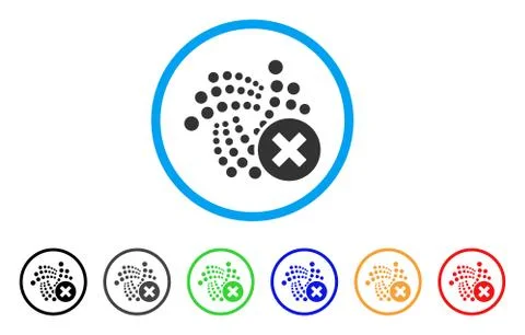 Delete Iota Rounded Icon Stock Illustration