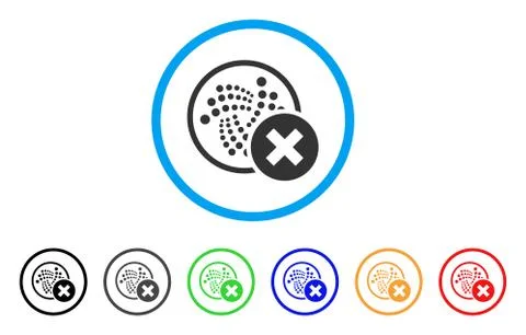 Delete Iota Rounded Icon Stock Illustration