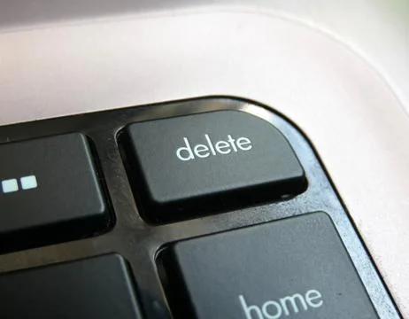 Delete Key On Keyboard Foto stock