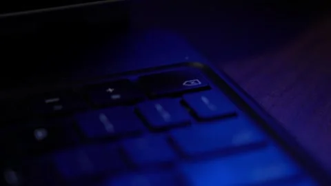 Delete key press in a laptop Stock Footage 310594971