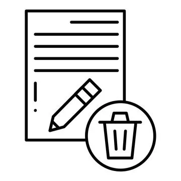 Delete line icon Stock Illustration