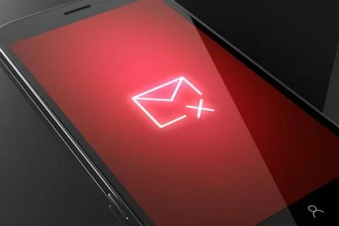 Delete message  - custom smart phone concept Illustrazione stock