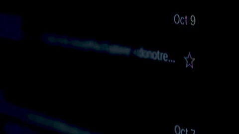 Delete a message or email On the touch screen, click the trash can icon. Stock Footage 321948148