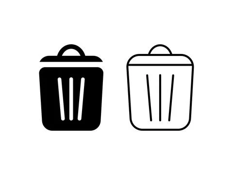 Delete or trash icon vector illustration. Recycling sign Illustrazione stock