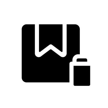 Delete order black glyph ui icon Stock Illustration