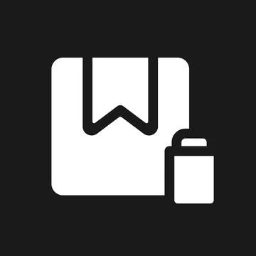 Delete order dark mode glyph ui icon Illustrazione stock