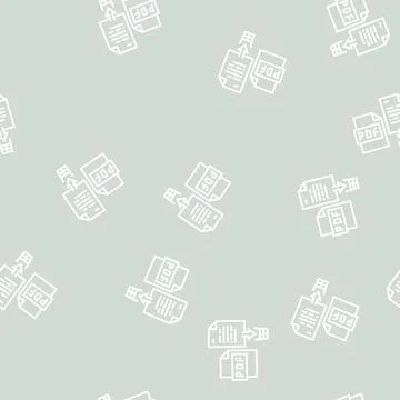 Delete pdf file line seamless pattern Stockillustratie