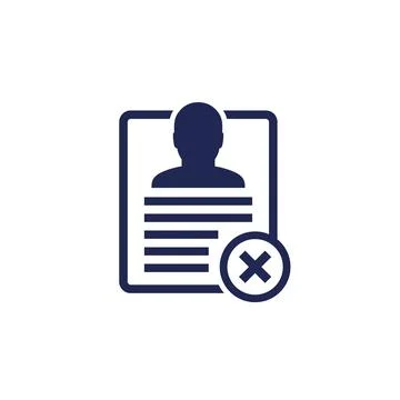 Delete personal data, account or profile icon Stock Illustration