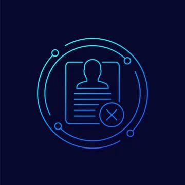 Delete personal data, account or profile icon Stock Illustration