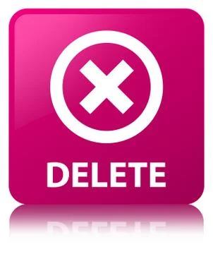 Delete pink square button Stock Illustration