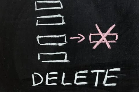 Delete record Stock Photos