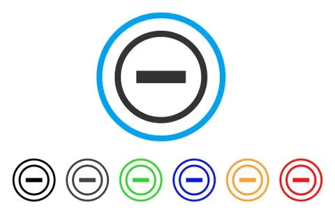 Delete Rounded Icon Stock Illustration