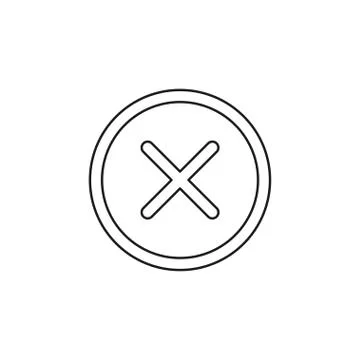 Delete sign, icon. Remove button. Vector Stock Illustration