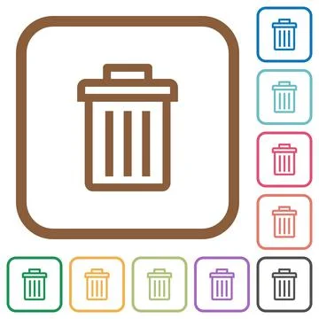 Delete simple icons Illustrazione stock