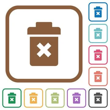 Delete simple icons Stock Illustration
