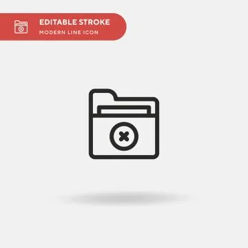 Delete Simple vector icon. Illustration symbol design template for web mobile Stock Illustration