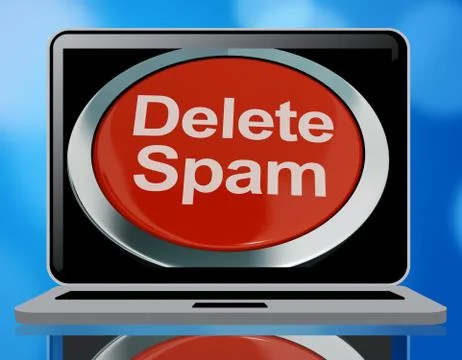 Delete Spam Button For Removing Email 3d Rendering Stock Illustration