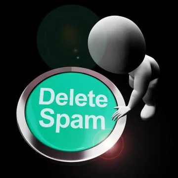 Delete spam concept icon means remove junk mail and unwanted ema Illustrazione stock
