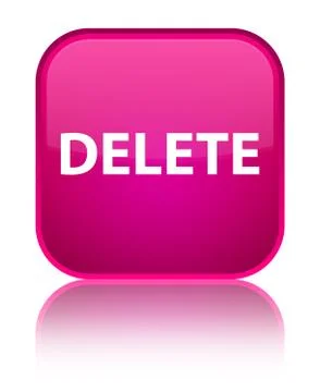 Delete special pink square button Stock Illustration