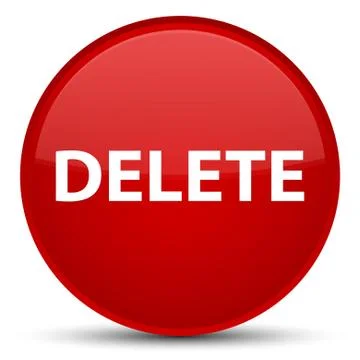 Delete special red round button Stock Illustration