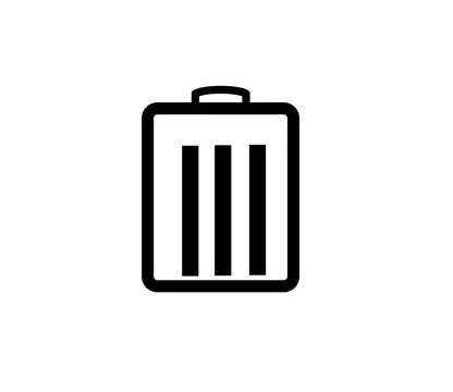 Delete symbol with white background. Stock Illustration