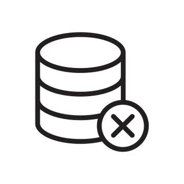 Delete thin line icon 스톡 일러스트