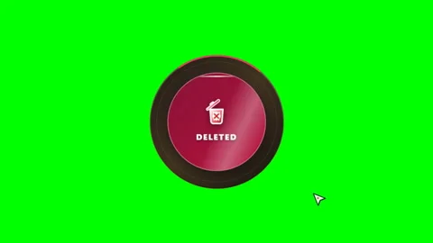 Delete Trash Can Action Button With Green Screen Background. Stock Footage 346600582