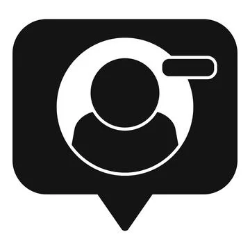 Delete user chat icon simple vector. People service Illustrazione stock