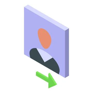 Delete user find icon, isometric style Stock Illustration