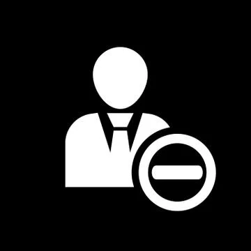 The delete user icon. Delete a user friend and avatar symbol. UI. Web. Logo Free Stock Illustration