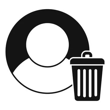 Delete user icon simple vector. File profile Stock Illustration