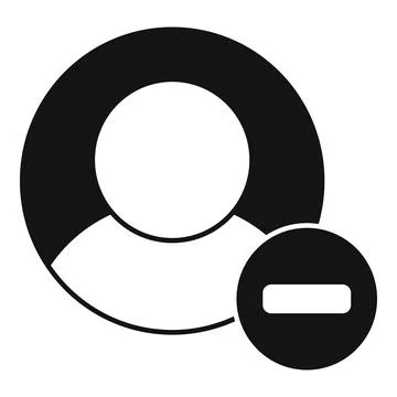 Delete user icon simple vector. Sign profile Stockillustratie