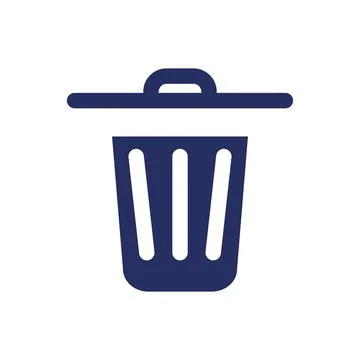 Delete white black glyph ui icon Stock Illustration