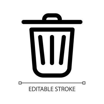 Delete white linear ui icon 스톡 일러스트