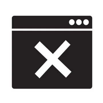Delete window icon illustration idesign Stock Illustration