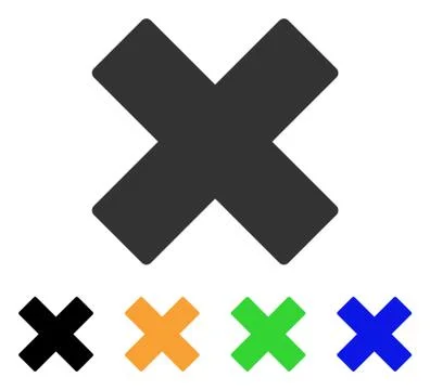 Delete X-Cross Vector Icon Stock Illustration