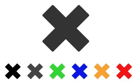 Delete X-Cross Vector Icon Stock Illustration