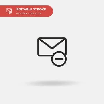 Deleted Simple vector icon. Illustration symbol design template for web mobil Stock Illustration