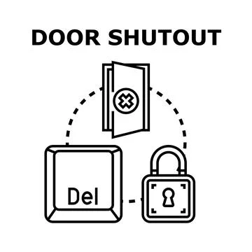 Deleting access, blocking entry, and data security Stock Illustration