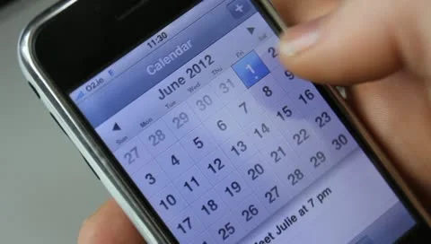 Deleting appointment on smartphone Video stock 11187111
