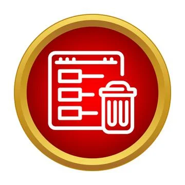 Deleting data document from interface with trash can icon Illustrazione stock