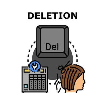 Deleting data, removing digital information, managing privacy Stock Illustration