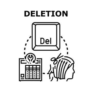 Deleting data, removing digital information, managing privacy Stock Illustration