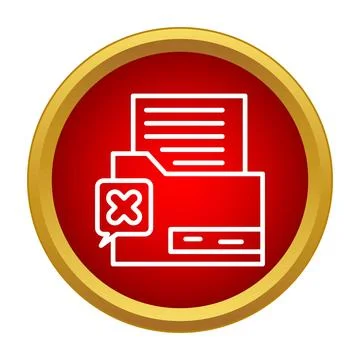 Deleting document file from folder system icon 스톡 일러스트