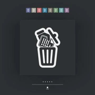 Deleting a document Stockillustratie